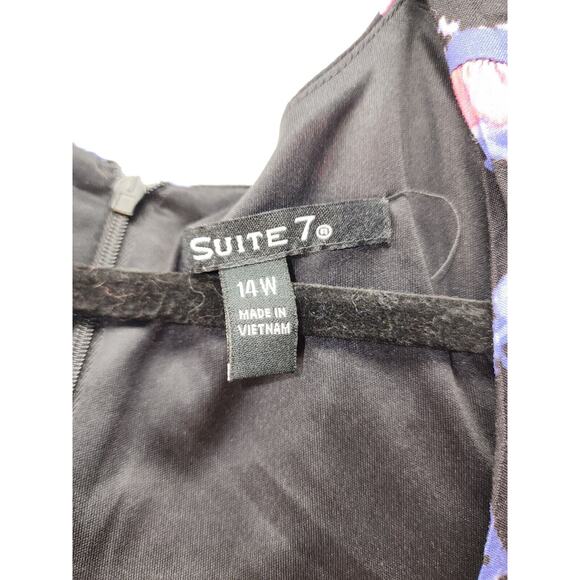 Suite 7 Dress 14w Womens Pink Ruched Wrap Cap Sleeve Cap Sleeve Formal Ruffle - Picture 3 of 13